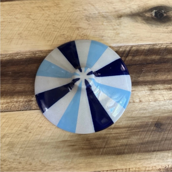 Rare Jonathan Adler PROZAC Vice Canister Striped Blue Jar Pot Porter - Picture 10 of 12